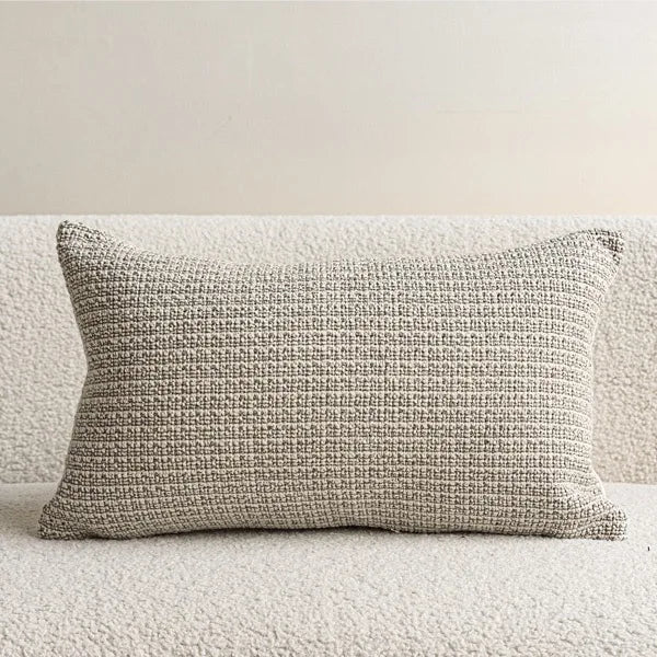 coussins décoratifs modernes motif géométrique beige gris noir rouge polyester