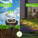 lampe solaire extérieure moderne argentée noire acier inoxydable led ip65 imperméable