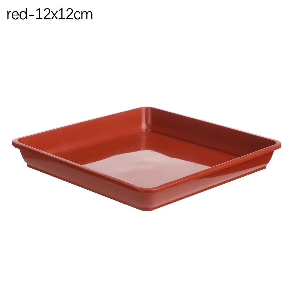 plateaux carrés plastique durable goutte goutte sauciers plantes modernes 12x12cm 15x15cm 18x18cm 22.2x22.2cm 25.6x25.6cm