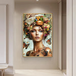toile d'art contemporaine multicolore floral culinaire opaque sans cadre vertical