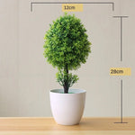plante artificielle bonsaï miniature pot blanc décoration intérieur jardin maison vert
