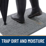 tapis antidérapant absorbant boueux porte moderne gris boules rapide sécher