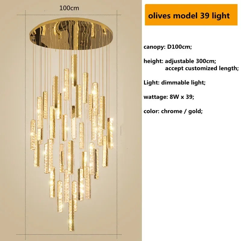 suspension lumineuse contemporaine or argent texture brillante élégante chambre salle bain led
