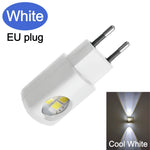 veilleuse nuit led rectangle blanc moderne prise murale ecoenergetique flux lumineux capteur automatie crescudu