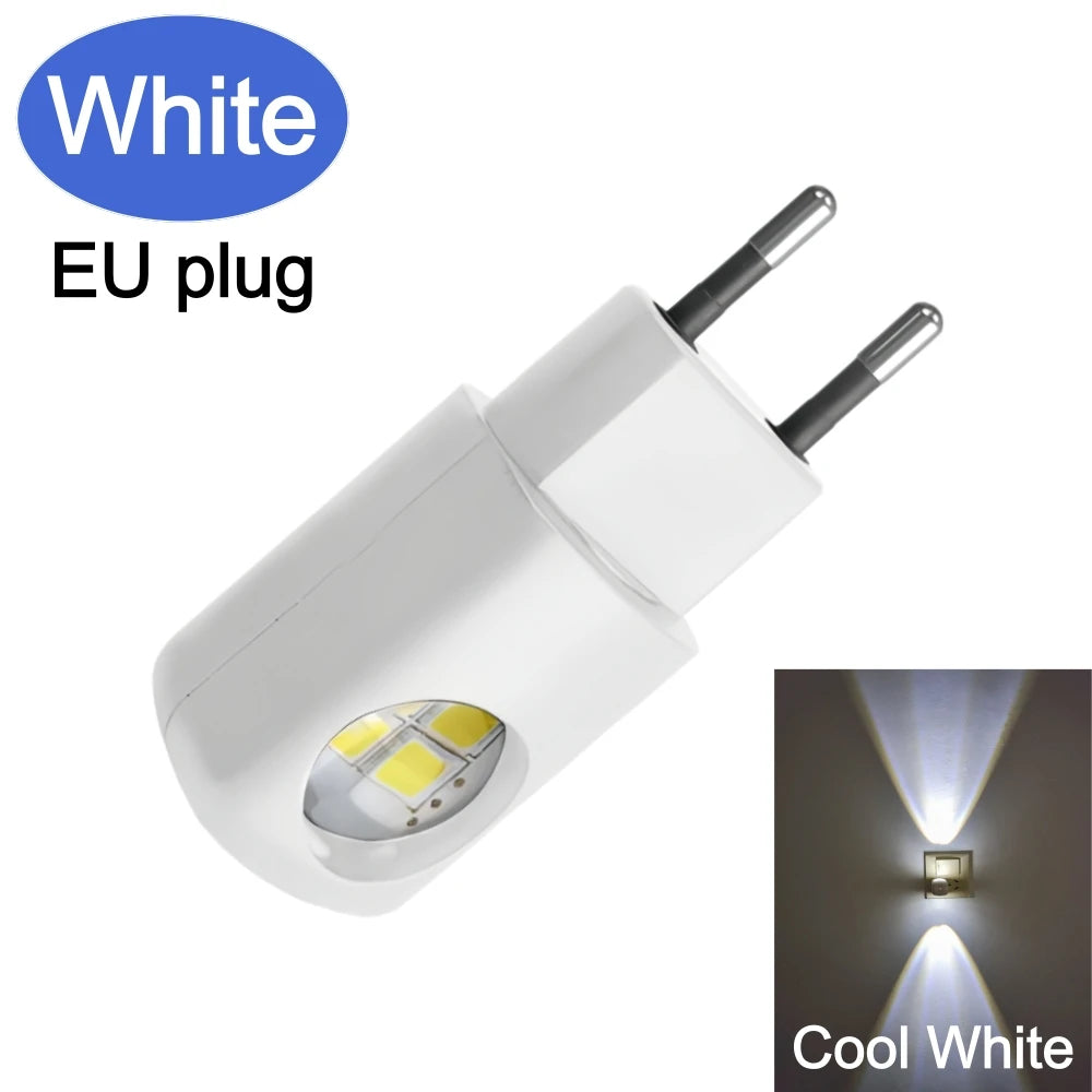 veilleuse nuit led rectangle blanc moderne prise murale ecoenergetique flux lumineux capteur automatie crescudu