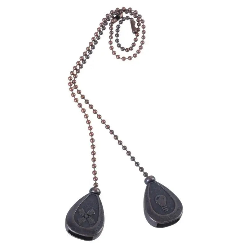 chaîne traction ventilateur argent noir gravure ampoule moderne pull chain finition boutons