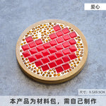 coasters mosaïque multicolores créatifs artisanal diy bambou transparents opaques