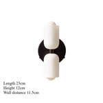 applique murale moderne deux têtes éclairage blanc vert olive rond minimaliste fixée mur 23cm
