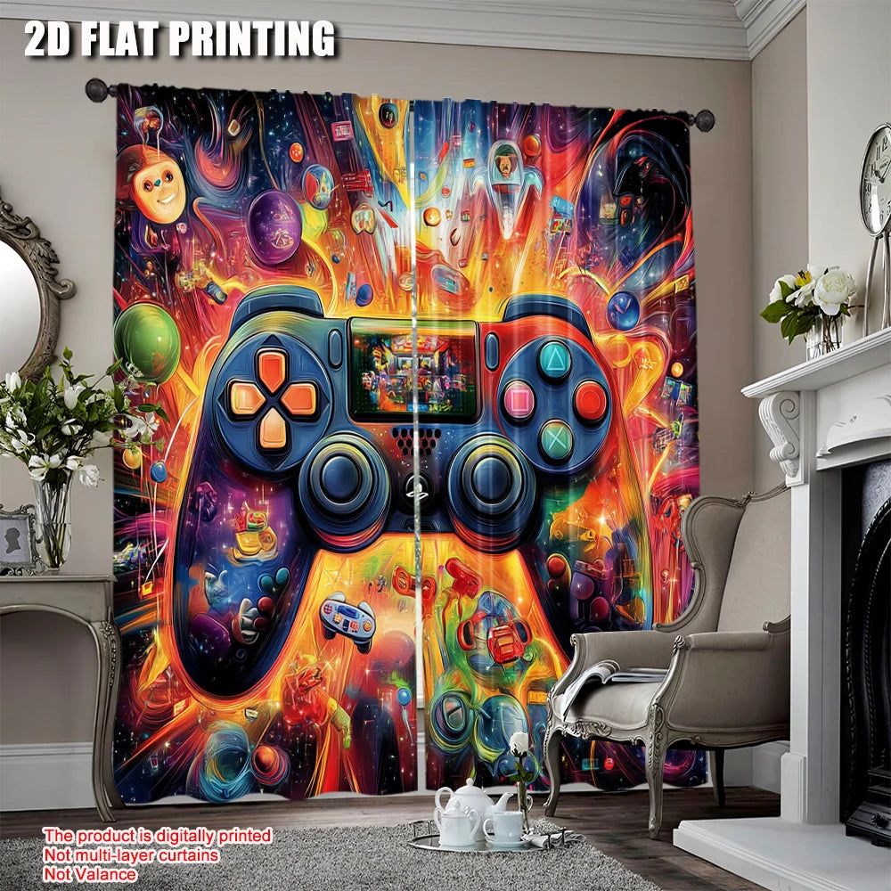 rideau moderne multicolore contrôleur jeu bulles colorées anneaux suspension grande taille chambre salon