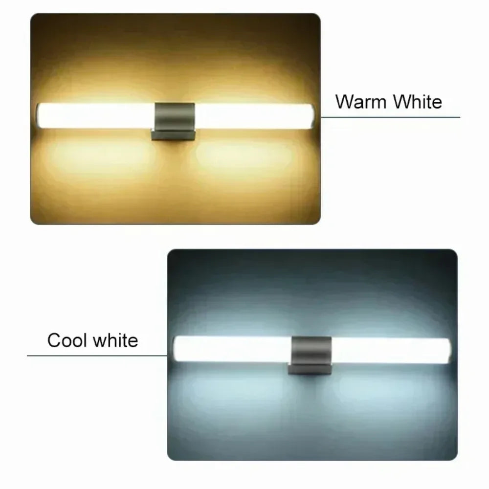lampe murale led moderne blanc clips magnétiques éclairage salle bain 250mm 400mm 550mm aluminium