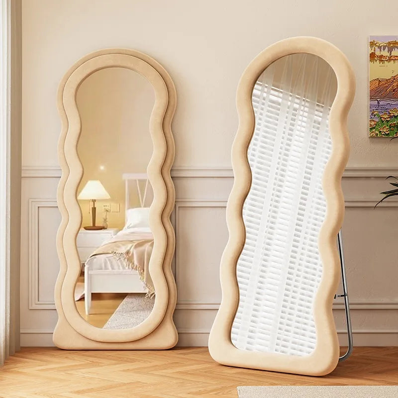 miroir vintage moderne cadre bois adhésif facile décoration chambre salon