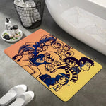 tapis bain dessin animé scott pilgrim noir orange blanc motifs pop art