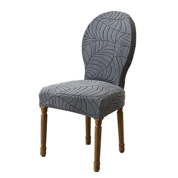housse chaise élastique motif feuilles protection tissu salle manger cuisine maison classique