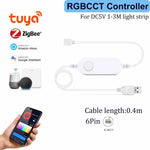 contrôleur led ruban blanc moderne adhésif usb tuya smart life alexa google zigbee 3.0