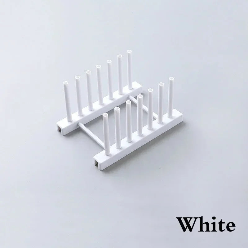 rack vaisselle moderne plastique transparent opaque clips gris blanc pratique organisation cuisine