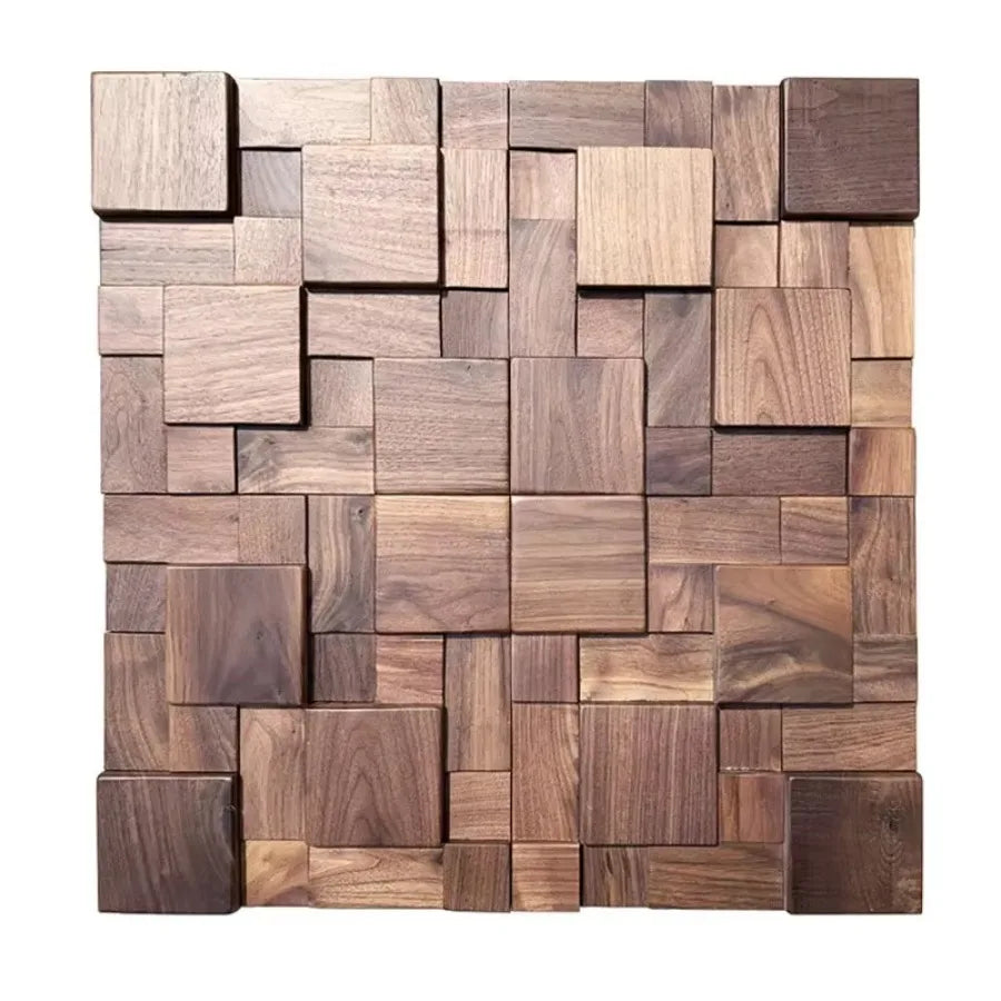 panneau décoratif bois moderne 3d marron clair grain naturel fixation mur opaque chambre