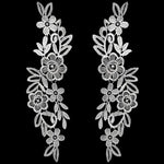 appliques textiles brodées motifs floraux couleurs rouges bleues vertes marrons or coton polyester