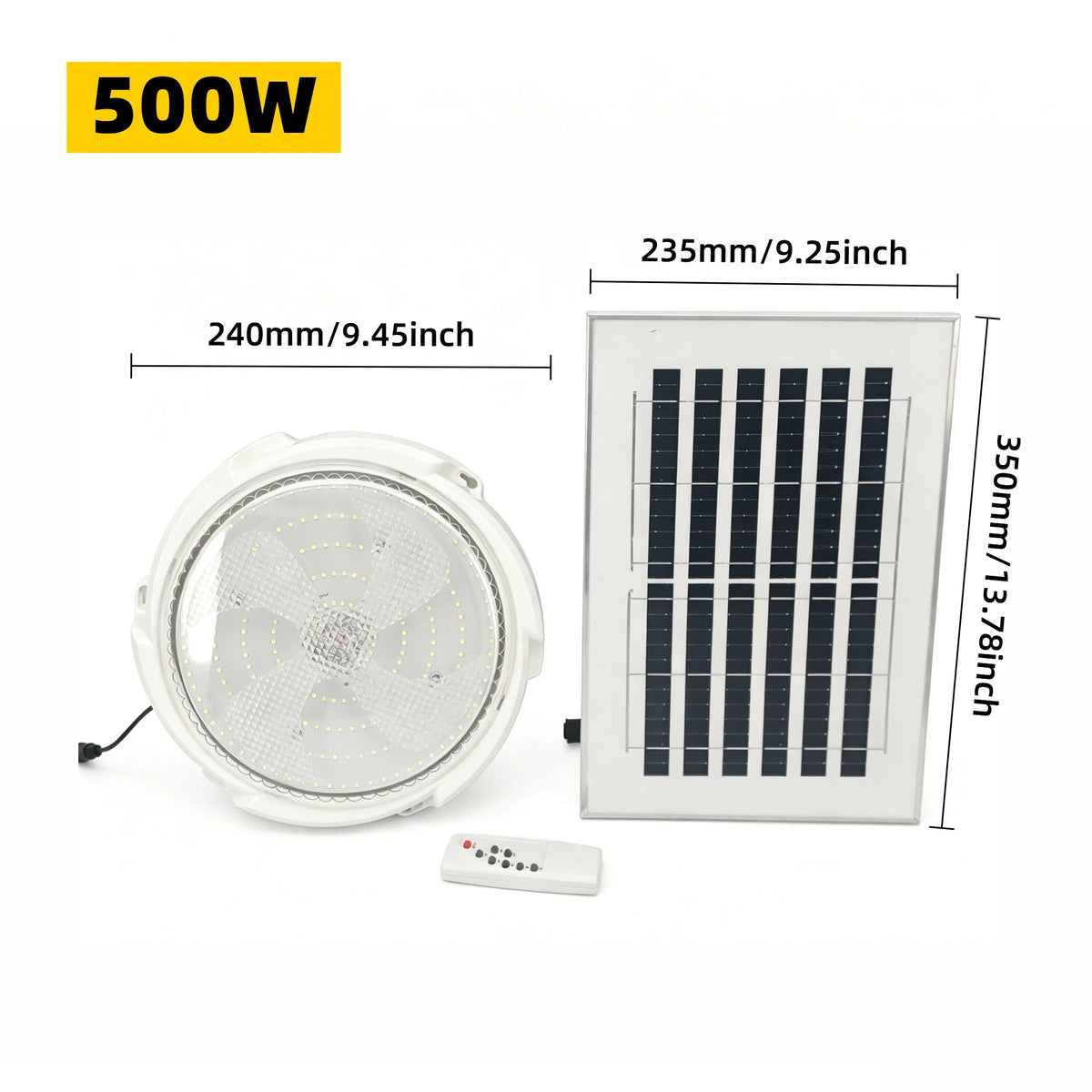 lampe solaire led 500w blanc moderne autonome éclairage intérieur extérieur haute puissance