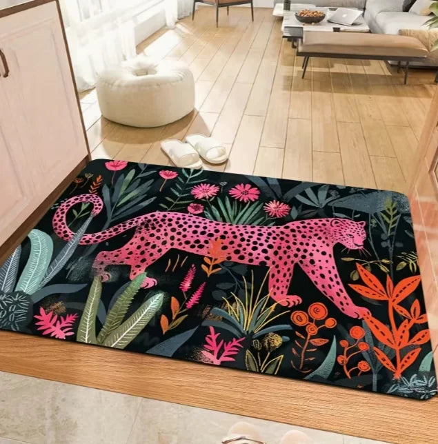 tapis sol moderne imprimé animaux chats hiboux multicolore résistant antibactéries antidérapant 30x50cm 40x60cm