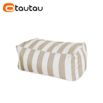 coussin d'assise jardin rayures beige blanc moderne piscine extérieur housse fauteuil plage grande