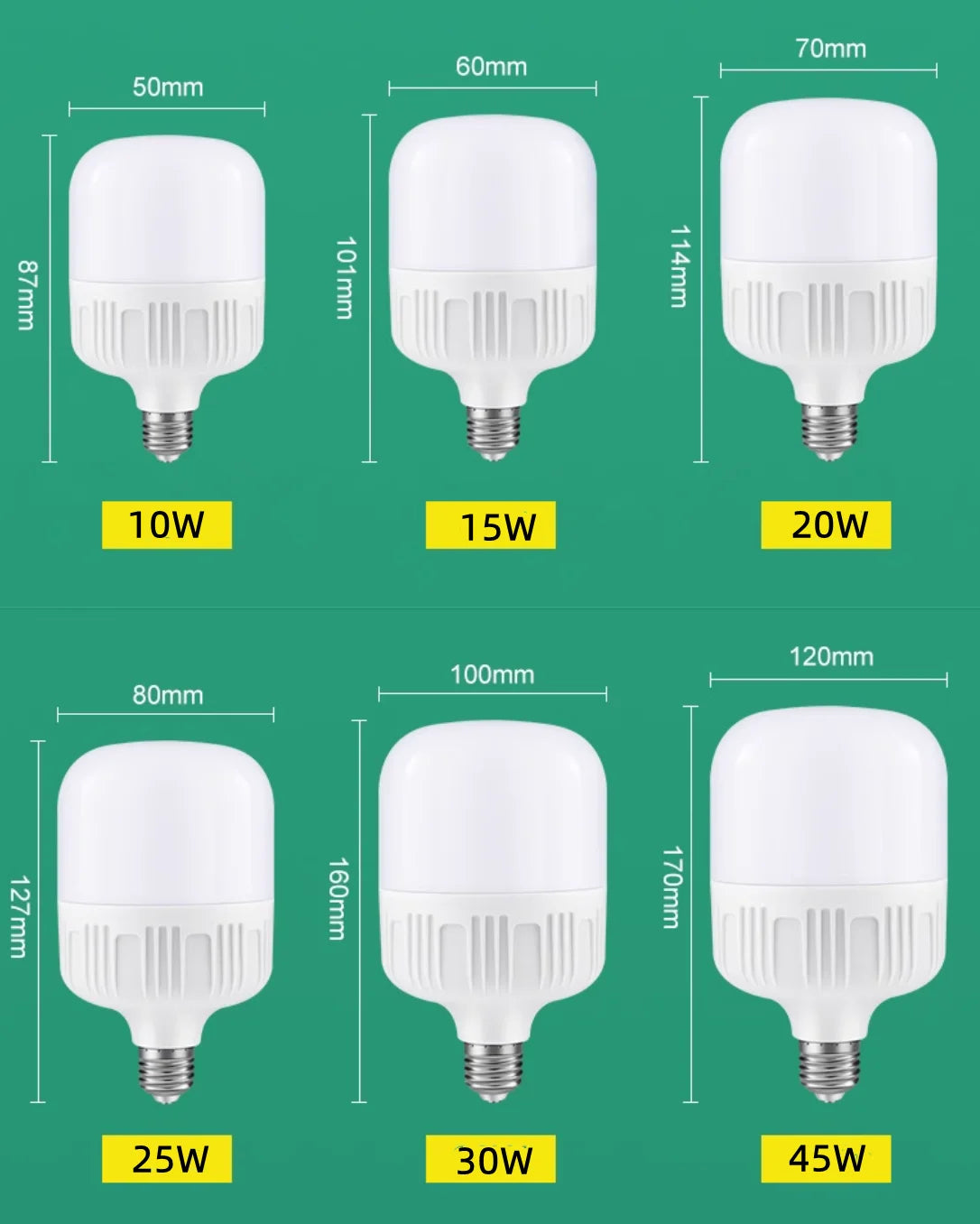 ampoule led blanc rayures verticales moderne culot e27 6000k 121v 240v 10w 15w 20w
