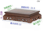 support socle bois massif marron foncé figurine statue objet decoratif pied sculpté classique