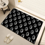 tapis oriental rayé astronautes noir blanc moderne antidérapant polyester adultes chambre salon