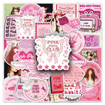 stickers adhésifs graphiques moderne rose blanc décoration téléphone portableiaux