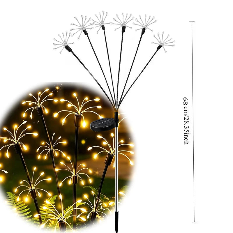 guirlande lumineuse solaire multicolore fleurs artificielles moderne éclairage paysager blanc chaud led jardinextérieur ambiance