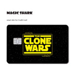 étui carte bancaire star wars logo noir rouge adhésif moderne stylisé billets protection porte