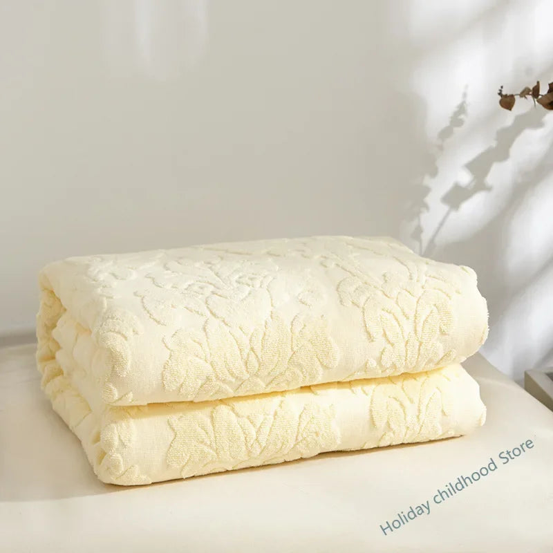 couverture coton jacquard motif floral lit canapé voyage douce légère moderne maison adulte