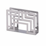 support serviettes moderne argenté doré noir grille géométrique adhésif papier serviettes