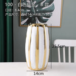 vases céramique moderne blanc doré texture rugueuse ligne élégant fleurs