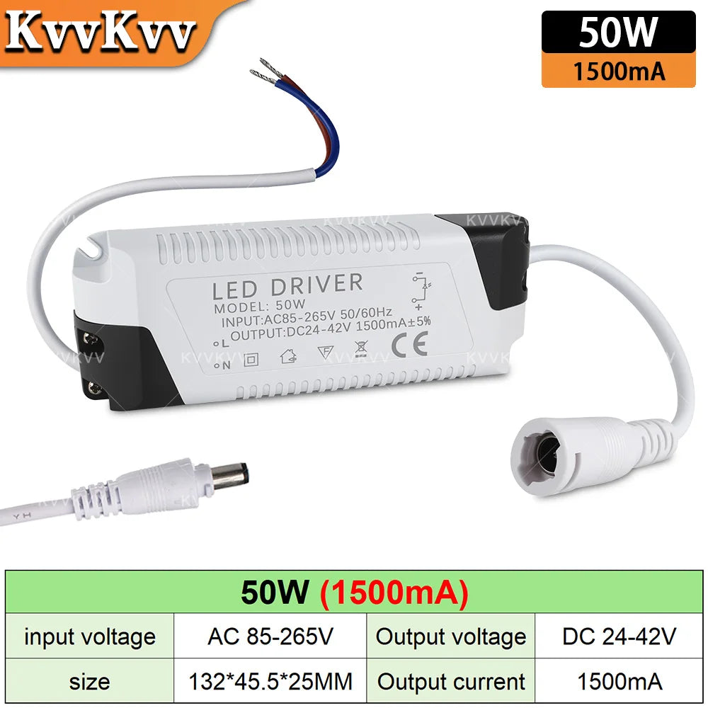 adaptateur secteur driver led blanc noir 120v 240v 85v 265v 3w 50w moderne