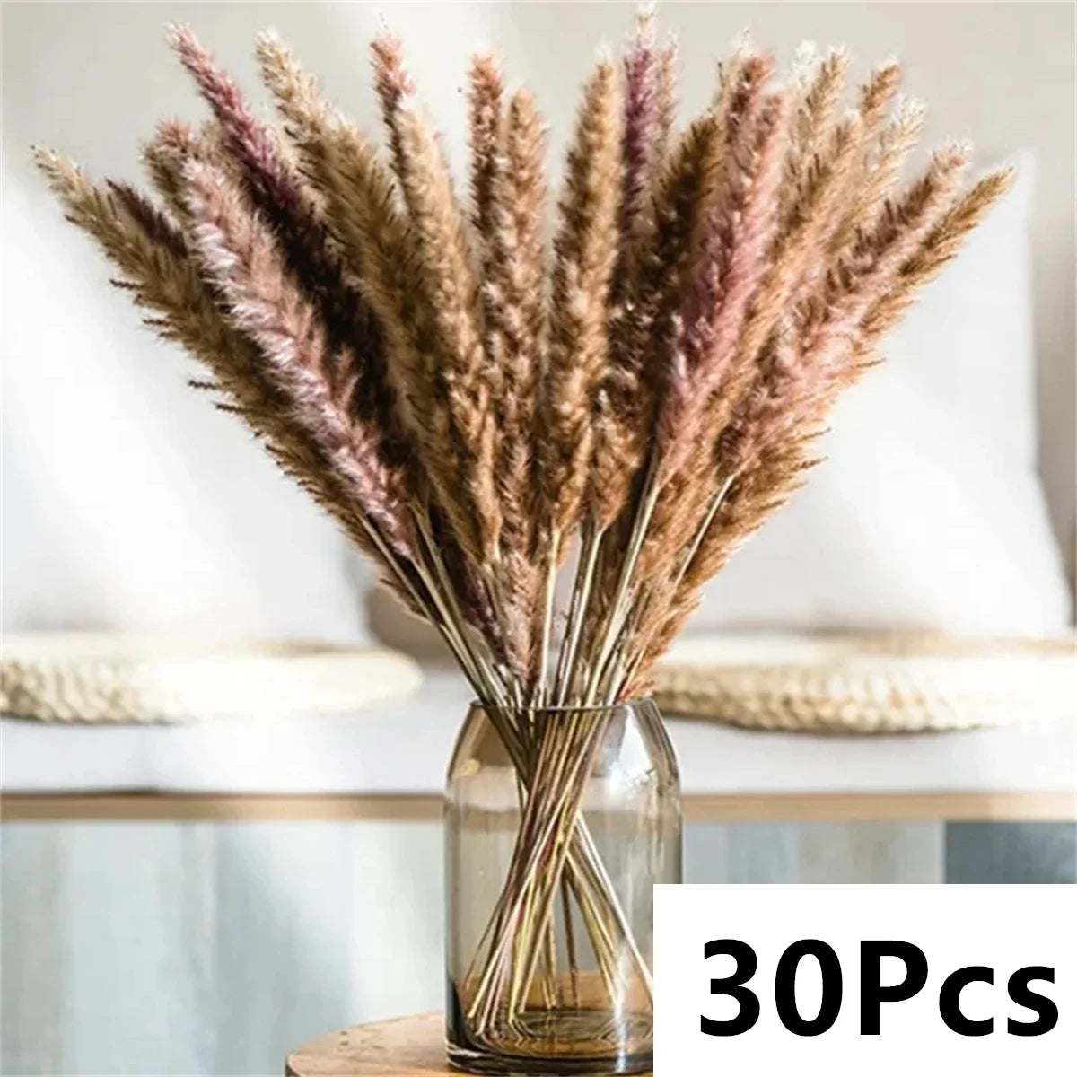 bouquet fleurs séchées pampas naturelles décoration maison anniversaire mariage rouges rustiques