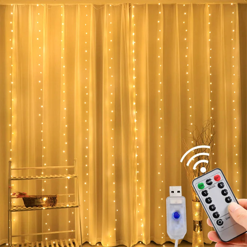 guirlande lumineuse led blanc chaud points lumineux réguliers moderne clips télécommande câble usb vacances