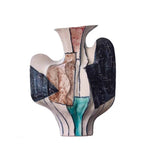 vase moderne marbré noir blanc gris bleu céramique art déco table
