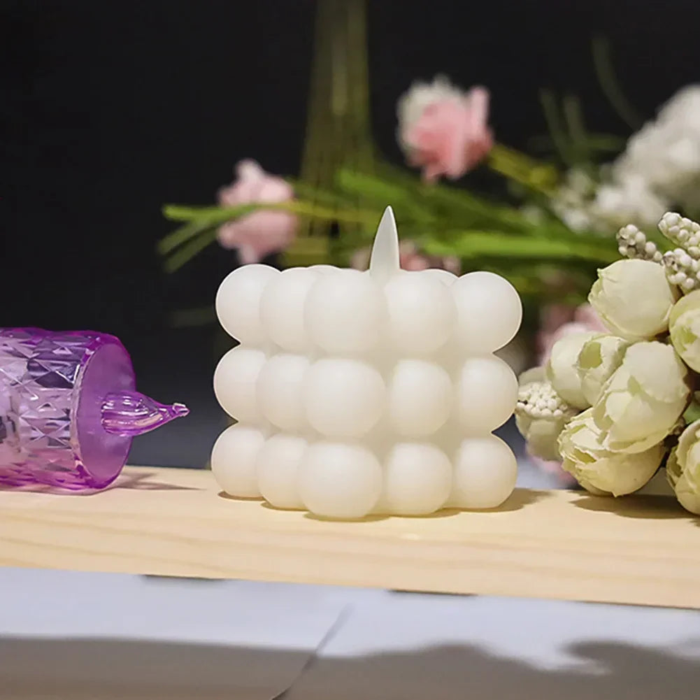 bougies led blanches modernes bougies decoratives geometriques chambre salon mariage