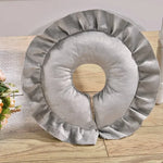 coussin voyage massage tête oreillers relaxation confortable motif floral gris rose violet