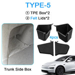 conteneurs rangement coffre voiture tesla model juniper 2025 noir texture antidérapante pliables moderne.storage sac
