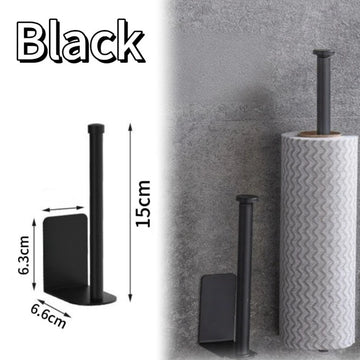 étagère rangement adhésive moderne noir papier toilette support sans perçage salle bains cuisine