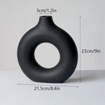 vase céramique blanc noir texture grained moderne minimalisteintérieur décoration table maison salon