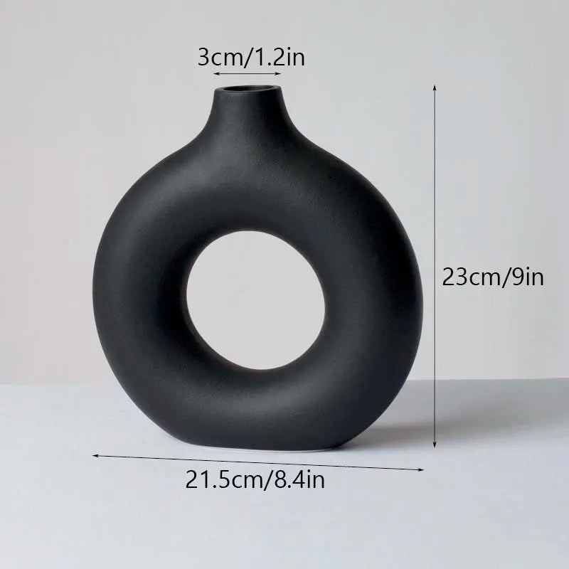 vase céramique blanc noir texture grained moderne minimalisteintérieur décoration table maison salon