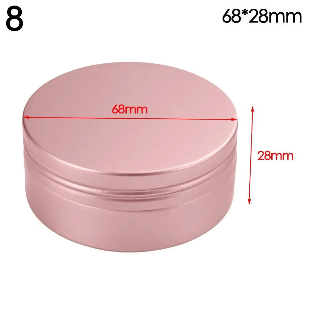 pots aluminium hermétiques rechargeables crème baume cosmétique moderne noir doré rose gris mat