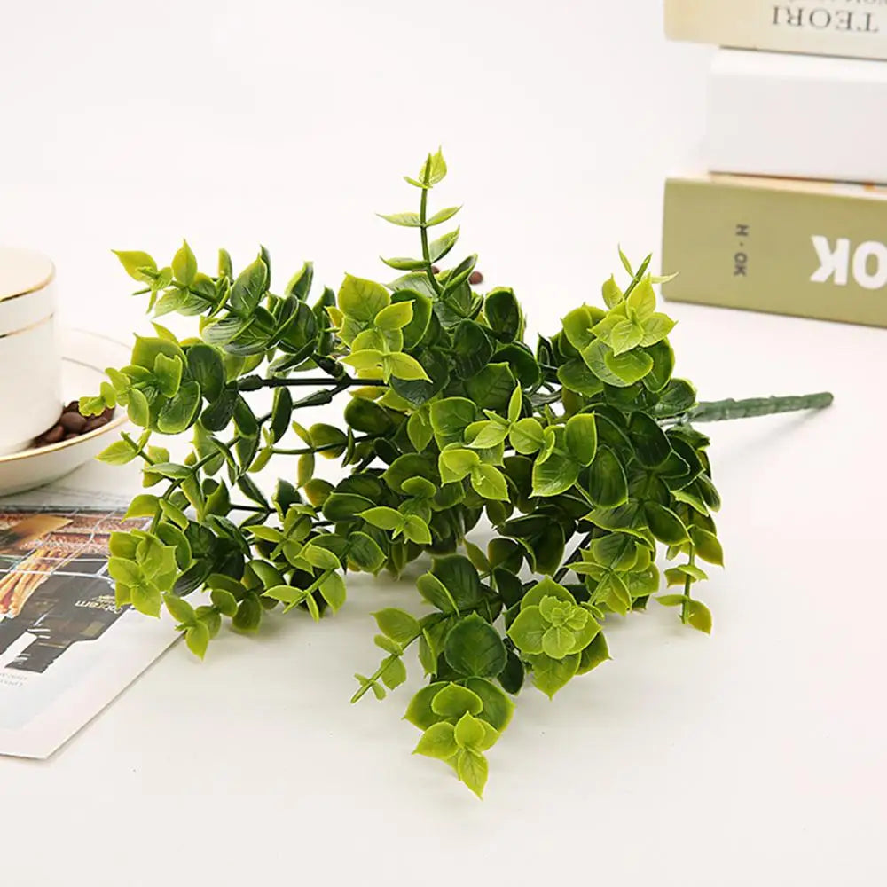 feuille plante artificielle verte décoration intérieur mariage fête bouquet fleurs soie buisson feuillage naturel