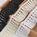 ruban macramé franges boho vert eau bleu marine orange noir blanc artisanal