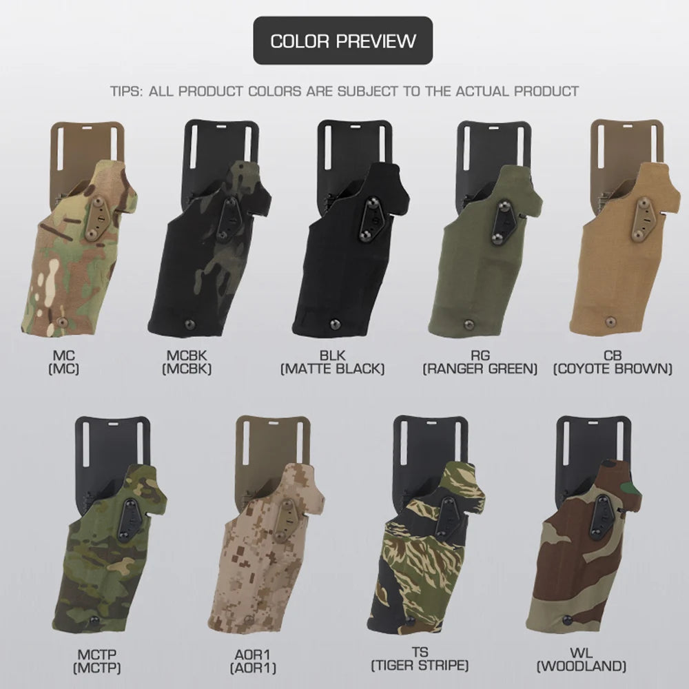 holster glock 17 19 lampe torch multicam camouflage noir mat vert ranger