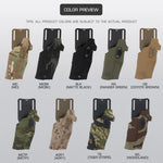 holster glock 17 19 lampe torch multicam camouflage noir mat vert ranger