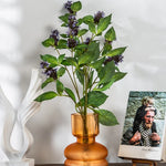 décoration intérieure moderne plante artificielle soie lavande fleurs vertes violette roses 75cm