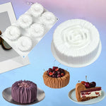moules silicone pâtisserie motifs fleurs rayures six cavités démoulage facile gâteaux décorations desserts préparation